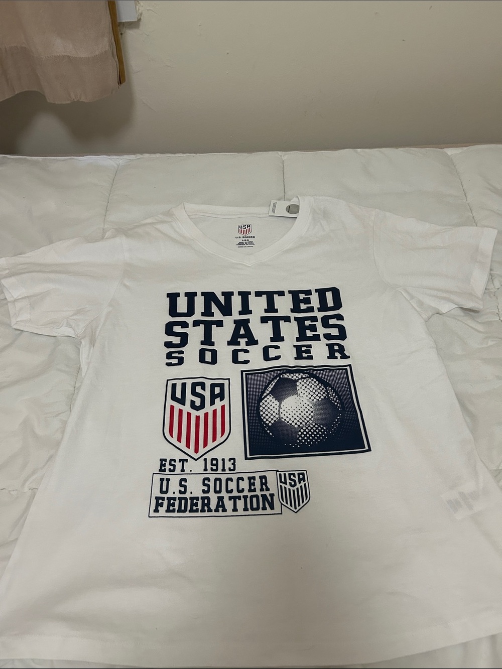 White Kids' United States Soccer Graphic Tee